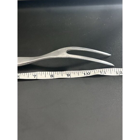 Vintage EKCO FLINT Stainless 2 Prong Carving Serving Meat Fork 11.75" - Picture 5 of 5